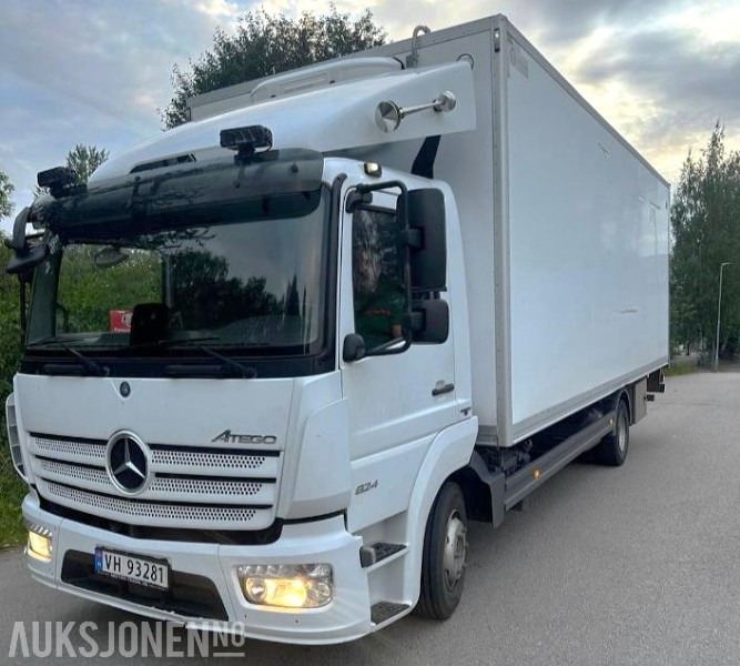 2018 Mercedes-Benz ATEGO 824 lastebil automat 16 paller - Камион фургон: снимка 1 2018 Mercedes-Benz ATEGO 824 lastebil automat 16 paller - Камион фургон: снимка 1