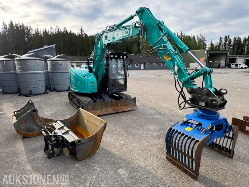 2020 Kobelco SK75SR-7 GRAVEMASKIN MED 2 SKUFFER OG SORTERINGSKLYPE - Багер: снимка 2 2020 Kobelco SK75SR-7 GRAVEMASKIN MED 2 SKUFFER OG SORTERINGSKLYPE - Багер: снимка 2