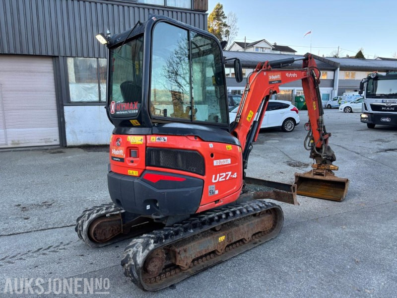2022 KUBOTA U27 - 4 HI HIGH SPEC. 1155TIMER. S40. ENGCON TILTROTATOR. SMALSKUFF OG PUSSESKUFF. - Багер: снимка 5 2022 KUBOTA U27 - 4 HI HIGH SPEC. 1155TIMER. S40. ENGCON TILTROTATOR. SMALSKUFF OG PUSSESKUFF. - Багер: снимка 5