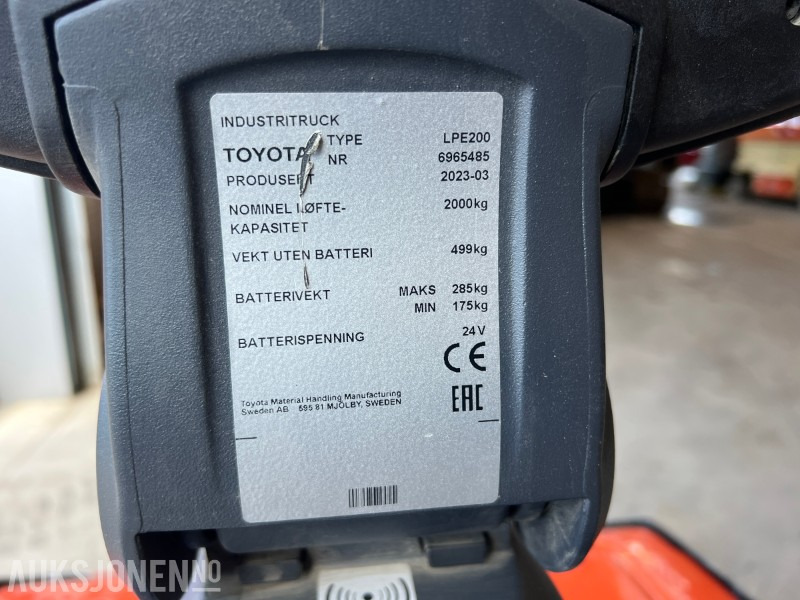 Подемно-транспортна техника 2023 Toyota Toyota LPE 200: снимка 10