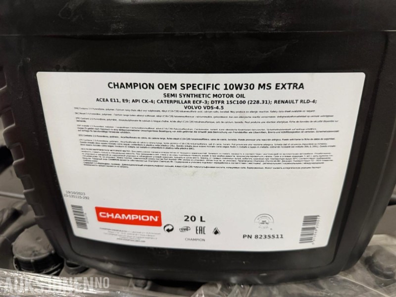 200 liter Olje - Champion OEM Specific 10W30 MS Extra - Прикачен инвентар за Строителна техника: снимка 4 200 liter Olje - Champion OEM Specific 10W30 MS Extra - Прикачен инвентар за Строителна техника: снимка 4