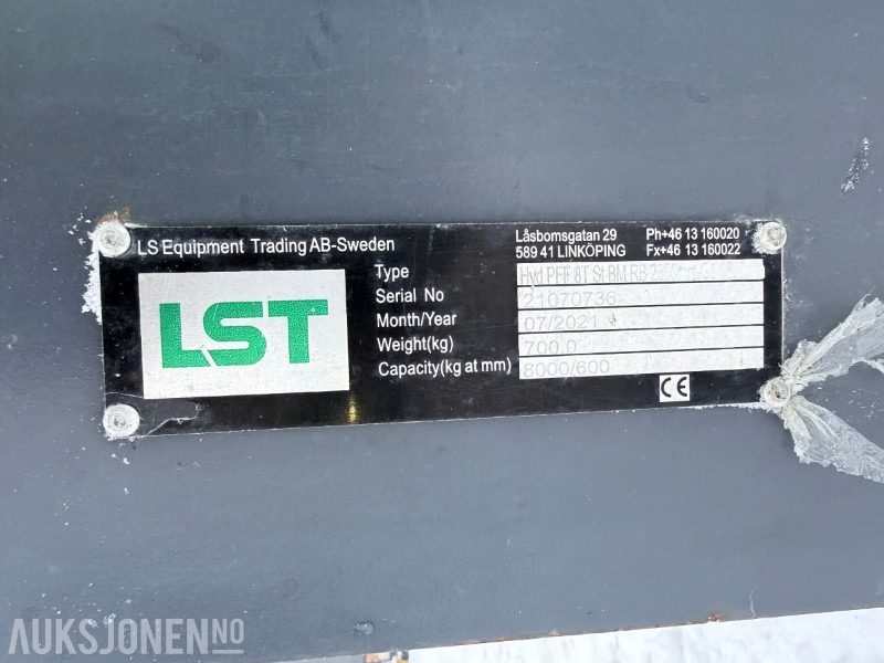 2021 LS Equipment 8t pallegafler - Прикачен инвентар за Строителна техника: снимка 5 2021 LS Equipment 8t pallegafler - Прикачен инвентар за Строителна техника: снимка 5