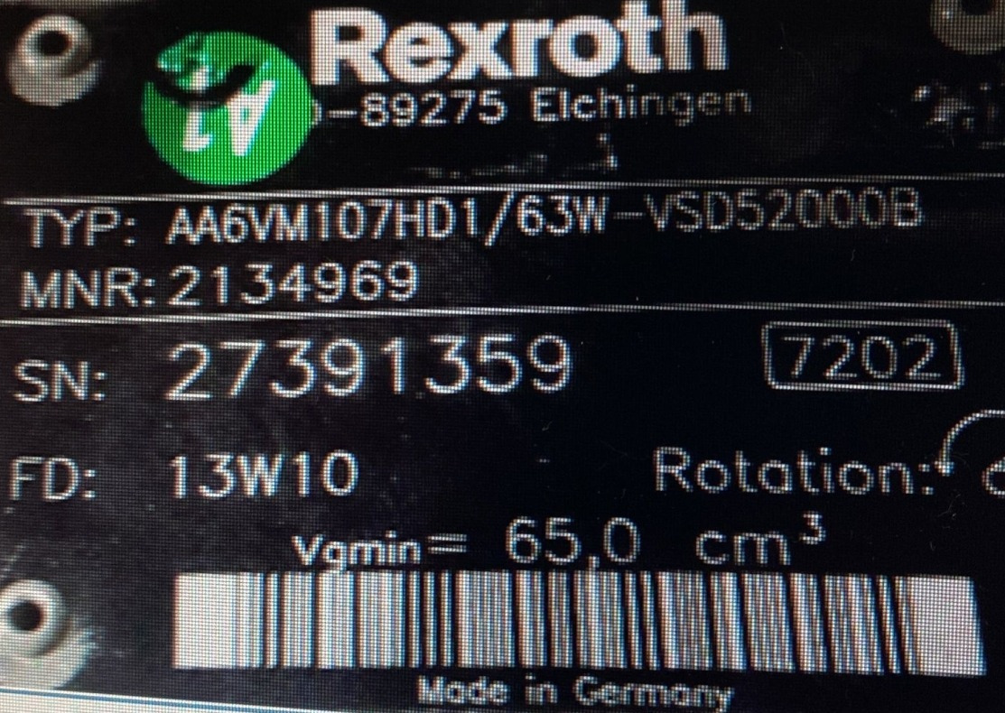 REXROTH A6VM107HD2/63W-VZB010F00B R902207840 - Хидравличен мотор за Пробивна машина: снимка 4 REXROTH A6VM107HD2/63W-VZB010F00B R902207840 - Хидравличен мотор за Пробивна машина: снимка 4