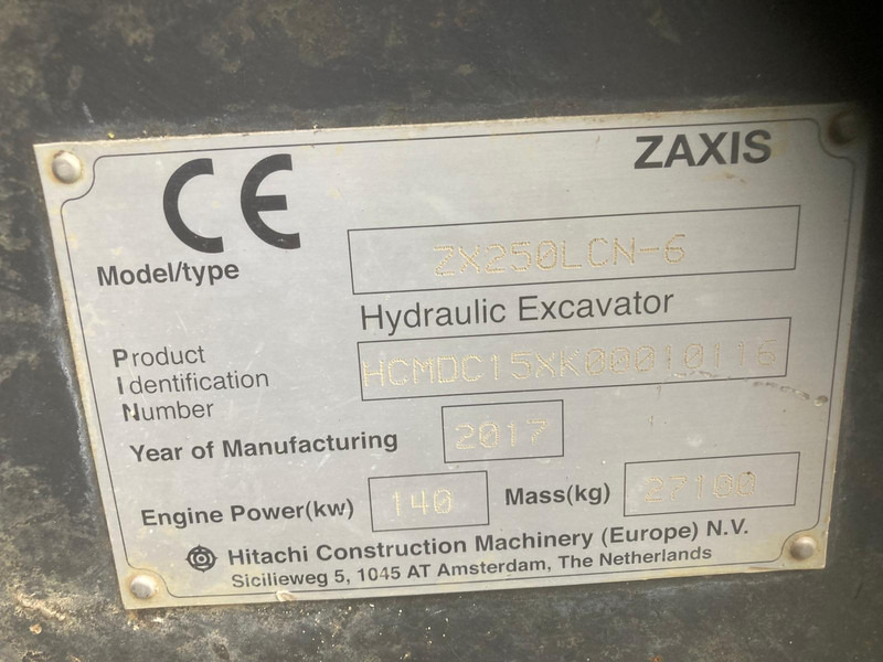 Hitachi ZX250LCN-6 - Верижен багер: снимка 2 Hitachi ZX250LCN-6 - Верижен багер: снимка 2