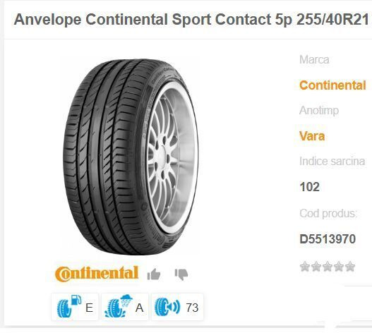 Continental NOI NOU ContisportContact 255 / 40 ZR 21 - Комплект колела: снимка 1 Continental NOI NOU ContisportContact 255 / 40 ZR 21 - Комплект колела: снимка 1