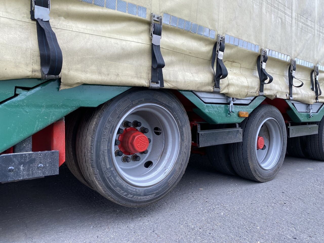 Нискорамна площадка полуремарке Meusburger Typ: MPG-4 - trailer combine / tractoare / vole - axe viratoare: снимка 22