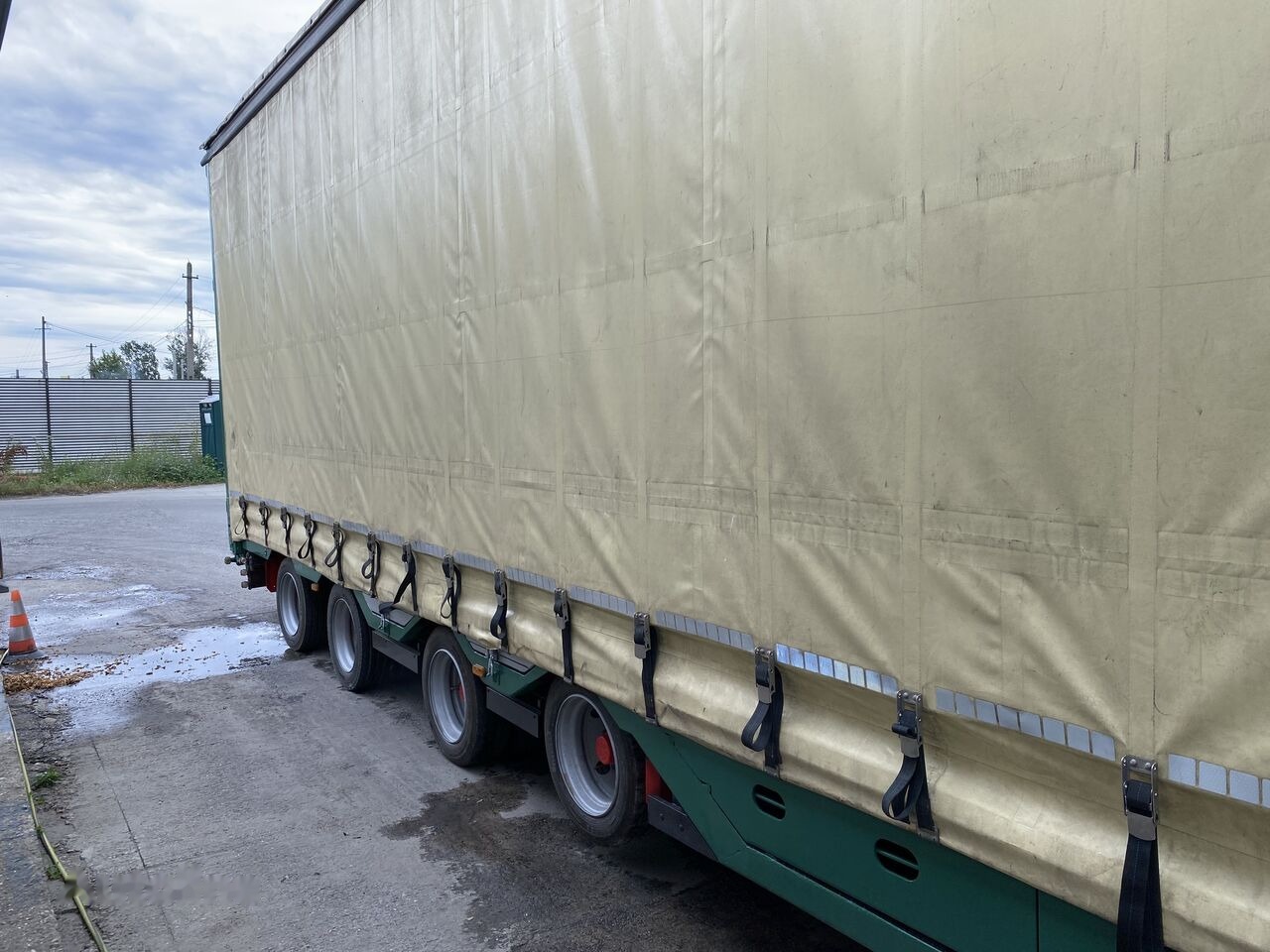 Нискорамна площадка полуремарке Meusburger Typ: MPG-4 - trailer combine / tractoare / vole - axe viratoare: снимка 28