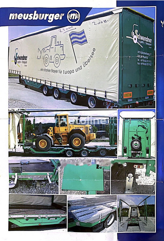 Meusburger Typ: MPG-4 - trailer combine / tractoare / vole - axe viratoare - Нискорамна площадка полуремарке: снимка 5 Meusburger Typ: MPG-4 - trailer combine / tractoare / vole - axe viratoare - Нискорамна площадка полуремарке: снимка 5