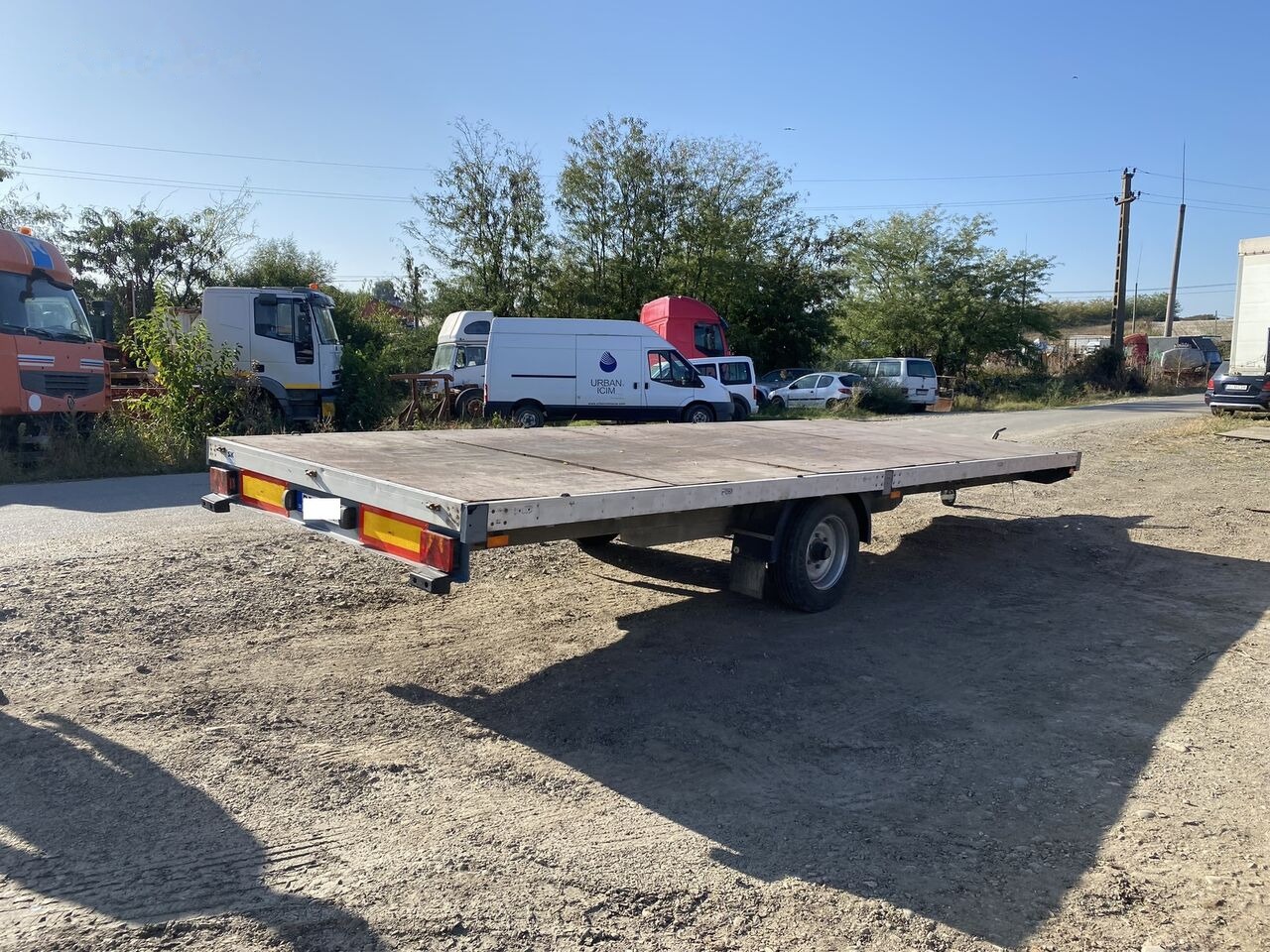 Schmitz Cargobull REPACOM Rema remorca 6,5 m lungime platforma pentru marfa / util - Бордово ремарке/ Платформа: снимка 1 Schmitz Cargobull REPACOM Rema remorca 6,5 m lungime platforma pentru marfa / util - Бордово ремарке/ Платформа: снимка 1
