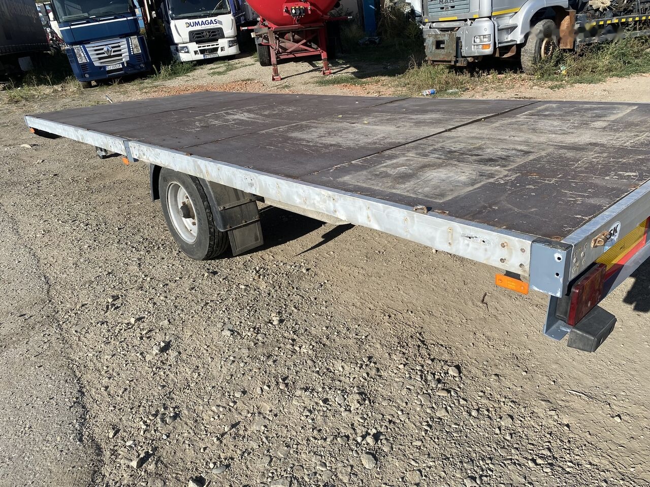 Schmitz Cargobull REPACOM Rema remorca 6,5 m lungime platforma pentru marfa / util - Бордово ремарке/ Платформа: снимка 2 Schmitz Cargobull REPACOM Rema remorca 6,5 m lungime platforma pentru marfa / util - Бордово ремарке/ Платформа: снимка 2