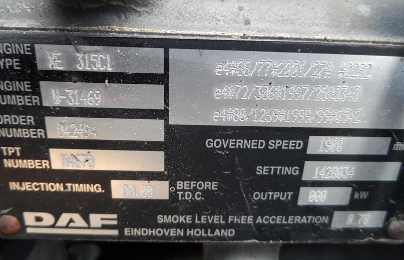 DAF XE 315 C1 DAF XF - Двигател за Камион: снимка 2 DAF XE 315 C1 DAF XF - Двигател за Камион: снимка 2
