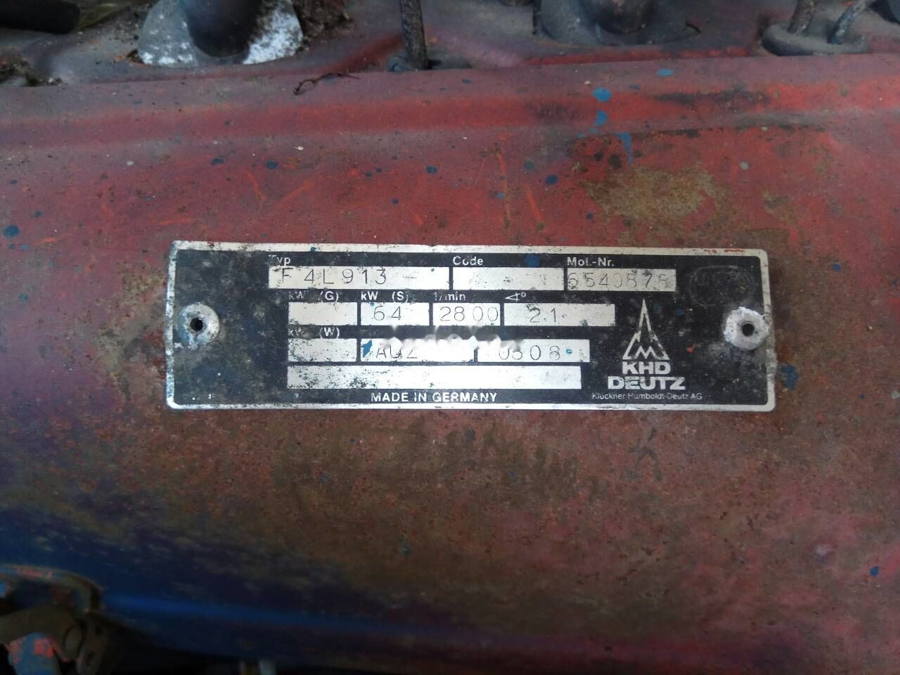 Deutz F4L913 Deutz - Двигател за Камион: снимка 3 Deutz F4L913 Deutz - Двигател за Камион: снимка 3