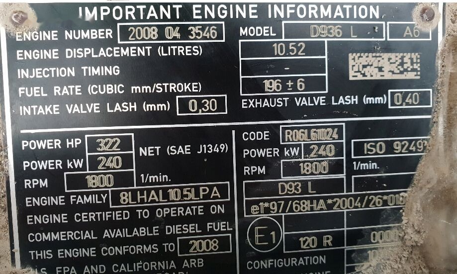 Liebherr D936L A6 - Двигател за Колесен товарач: снимка 2 Liebherr D936L A6 - Двигател за Колесен товарач: снимка 2