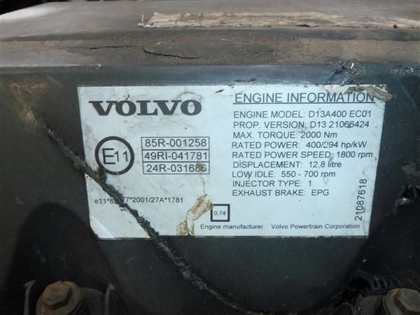 Volvo D13A400 EC01 Volvo FH13 - Двигател за Камион: снимка 4 Volvo D13A400 EC01 Volvo FH13 - Двигател за Камион: снимка 4