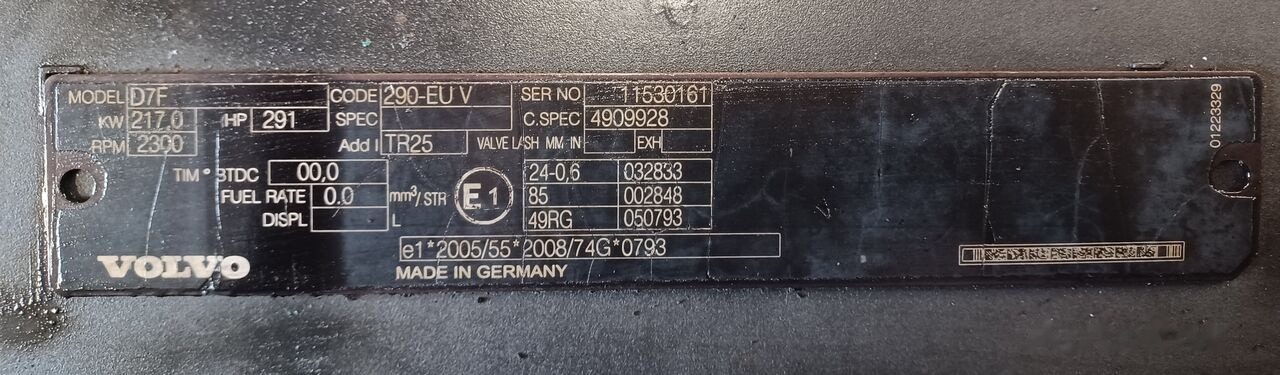 Volvo D7F 290 E5 Volvo FL - Двигател за Камион: снимка 5 Volvo D7F 290 E5 Volvo FL - Двигател за Камион: снимка 5