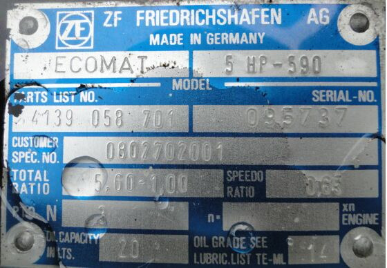 ZF Ecomat 5HP590 4139058701 - Скоростна кутия за Камион: снимка 4 ZF Ecomat 5HP590 4139058701 - Скоростна кутия за Камион: снимка 4