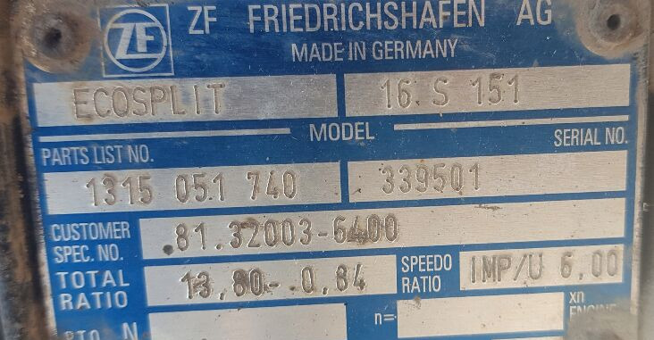 ZF Ecosplit 16S151 1315051740 truck - Скоростна кутия за Камион: снимка 4 ZF Ecosplit 16S151 1315051740 truck - Скоростна кутия за Камион: снимка 4