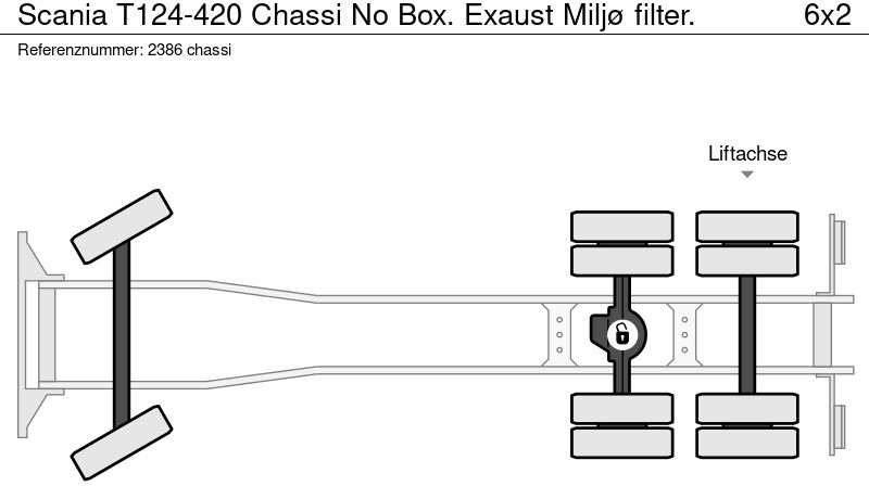 Шаси кабина Scania T124-420 Chassi No Box. Exaust Miljø filter.: снимка 11