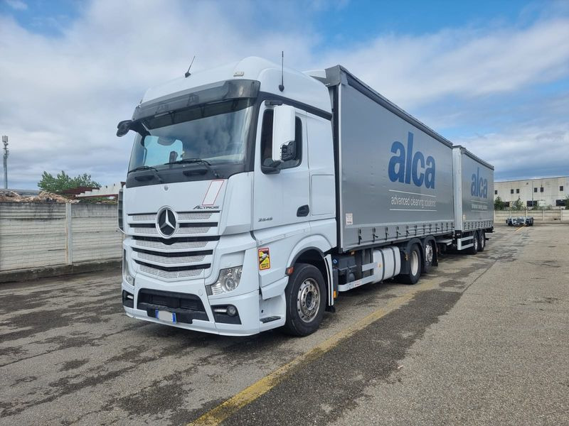 MERCEDES ACTROS MOTRICE + BIGA ACTROS 26.45 - Камион с брезент: снимка 1 MERCEDES ACTROS MOTRICE + BIGA ACTROS 26.45 - Камион с брезент: снимка 1