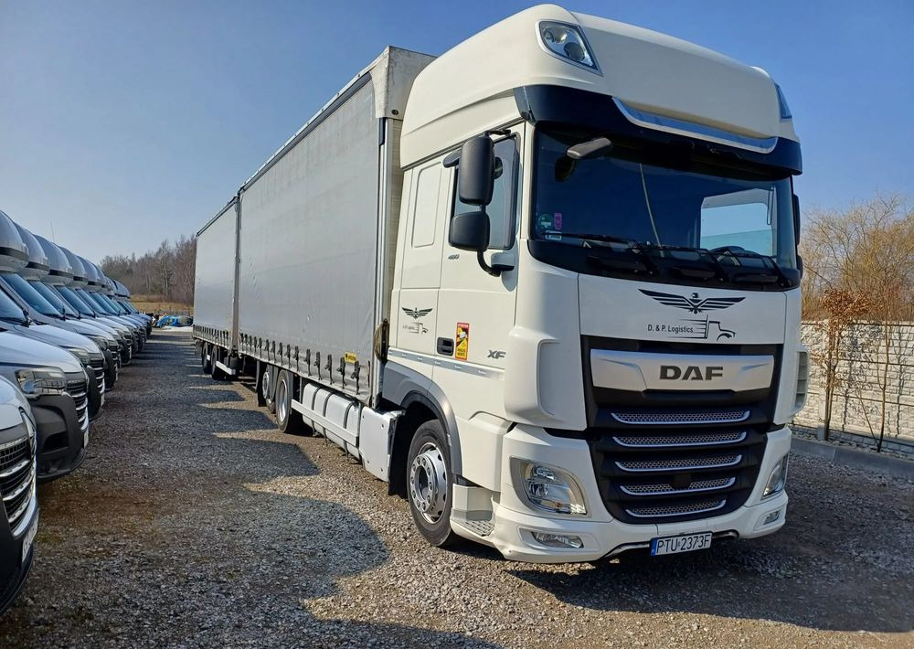 DAF XF 480 SUPER SPACE CAB / ZESTAW TANDEM PRZEJAZDOWY 120m3 - Камион с брезент: снимка 2 DAF XF 480 SUPER SPACE CAB / ZESTAW TANDEM PRZEJAZDOWY 120m3 - Камион с брезент: снимка 2