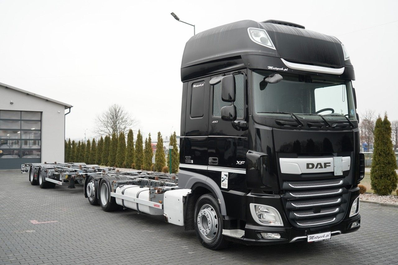 DAF XF 480 / BDF / 6X2 / ZESTAW TANDEM / SSC / I-PAR - Контейнеровоз/ Сменна каросерия камион: снимка 2 DAF XF 480 / BDF / 6X2 / ZESTAW TANDEM / SSC / I-PAR - Контейнеровоз/ Сменна каросерия камион: снимка 2