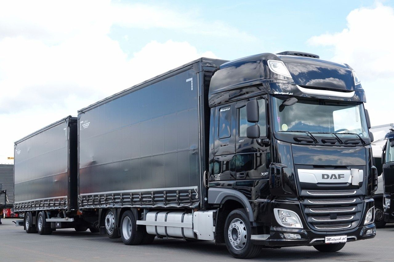 DAF XF 480 / ZESTAW TANDEM / 120 M3 / PRZEJAZDOWY / - Камион с брезент: снимка 4 DAF XF 480 / ZESTAW TANDEM / 120 M3 / PRZEJAZDOWY / - Камион с брезент: снимка 4
