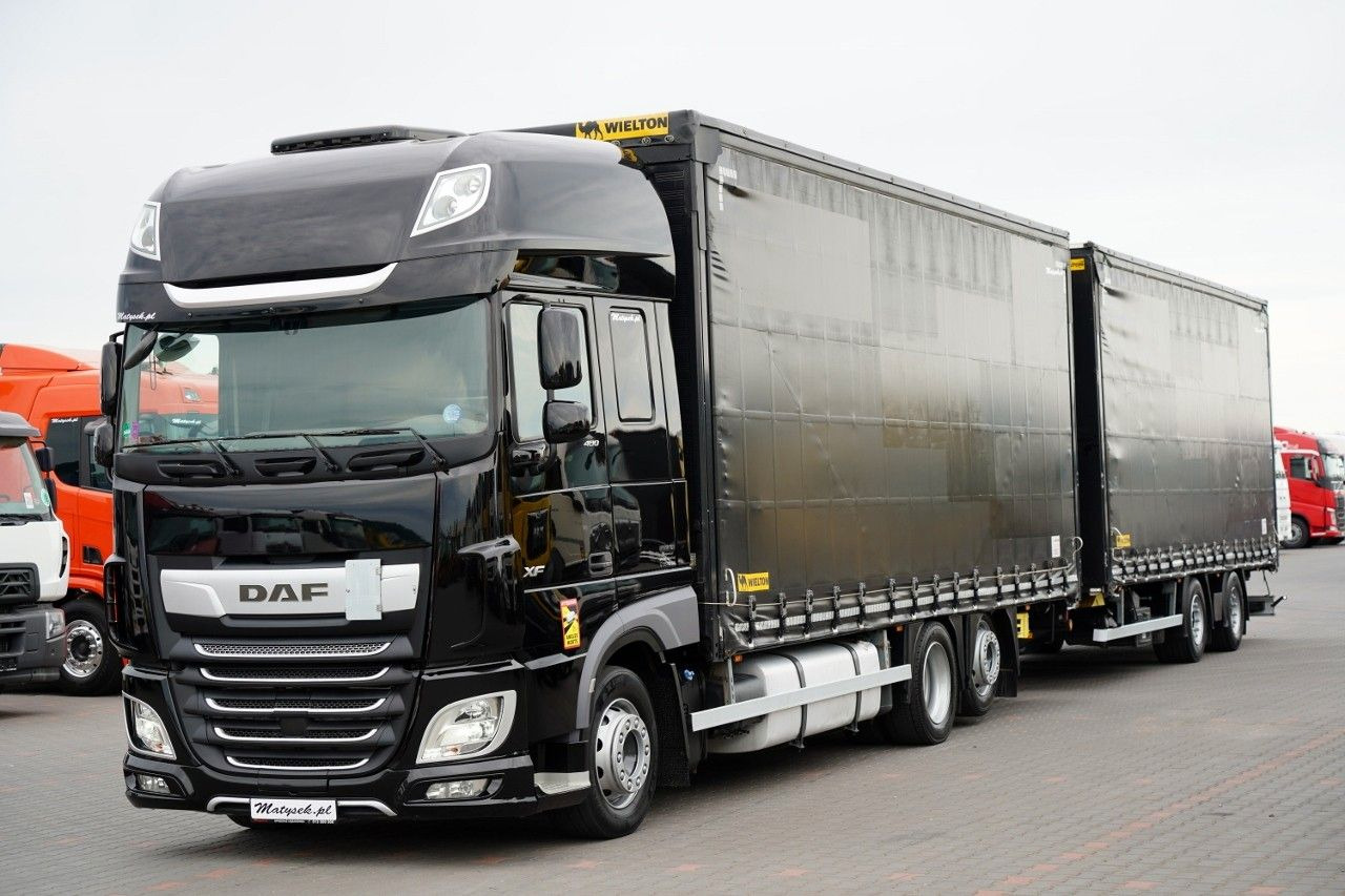 DAF XF 480 / ZESTAW TANDEM / 120 M3 / PRZEJAZDOWY / - Камион с брезент: снимка 2 DAF XF 480 / ZESTAW TANDEM / 120 M3 / PRZEJAZDOWY / - Камион с брезент: снимка 2