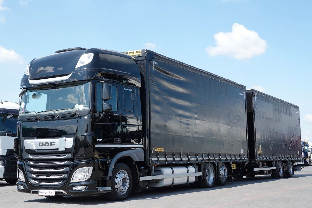 DAF XF 480 / ZESTAW TANDEM / 120 M3 / PRZEJAZDOWY / - Камион с брезент: снимка 2 DAF XF 480 / ZESTAW TANDEM / 120 M3 / PRZEJAZDOWY / - Камион с брезент: снимка 2