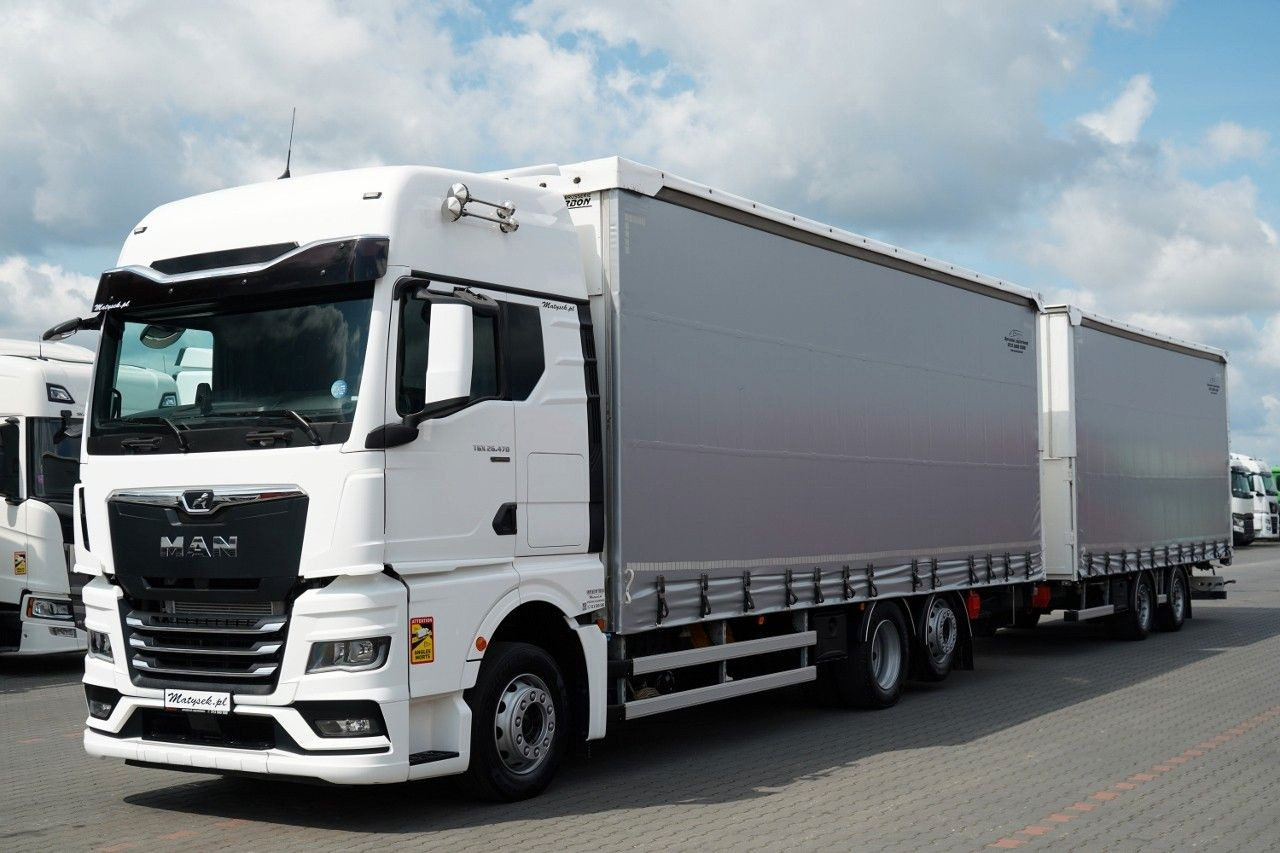 MAN TGX 26.470 / ZESTAW TANDEM 120 M3 / PRZEJAZDOWY - Камион с брезент: снимка 1 MAN TGX 26.470 / ZESTAW TANDEM 120 M3 / PRZEJAZDOWY - Камион с брезент: снимка 1