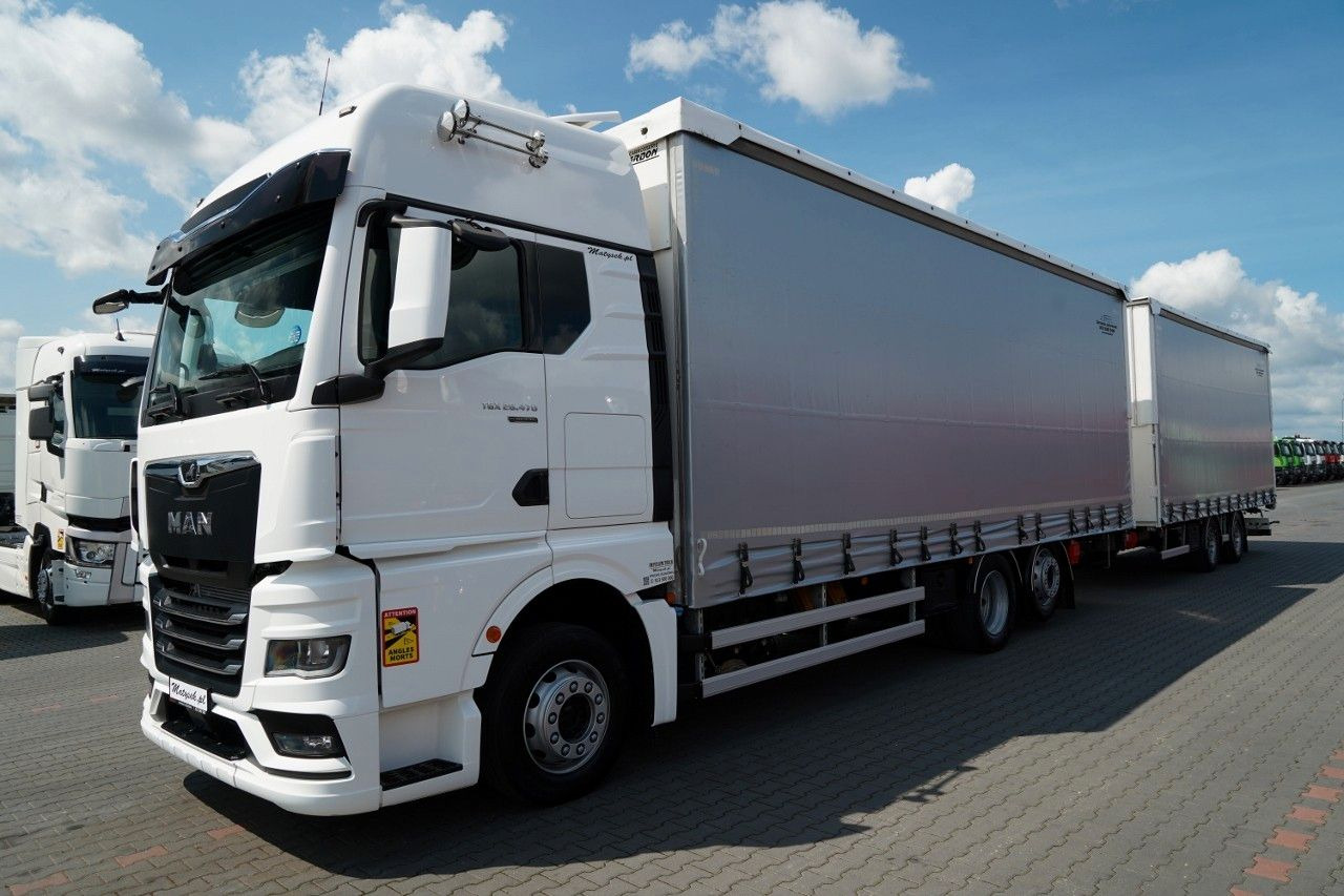 MAN TGX 26.470 / ZESTAW TANDEM 120 M3 / PRZEJAZDOWY - Камион с брезент: снимка 2 MAN TGX 26.470 / ZESTAW TANDEM 120 M3 / PRZEJAZDOWY - Камион с брезент: снимка 2