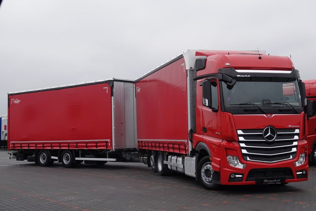 Mercedes-Benz ACTROS 2548 / ZESTAW TANDEM 120 M3 / PRZEJAZDOWY - Камион с брезент: снимка 3 Mercedes-Benz ACTROS 2548 / ZESTAW TANDEM 120 M3 / PRZEJAZDOWY - Камион с брезент: снимка 3