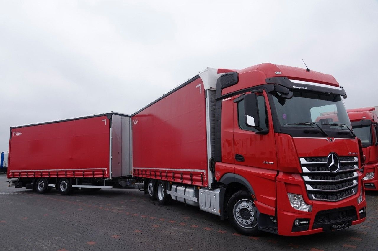 Mercedes-Benz ACTROS 2548 / ZESTAW TANDEM 120 M3 / PRZEJAZDOWY - Камион с брезент: снимка 4 Mercedes-Benz ACTROS 2548 / ZESTAW TANDEM 120 M3 / PRZEJAZDOWY - Камион с брезент: снимка 4