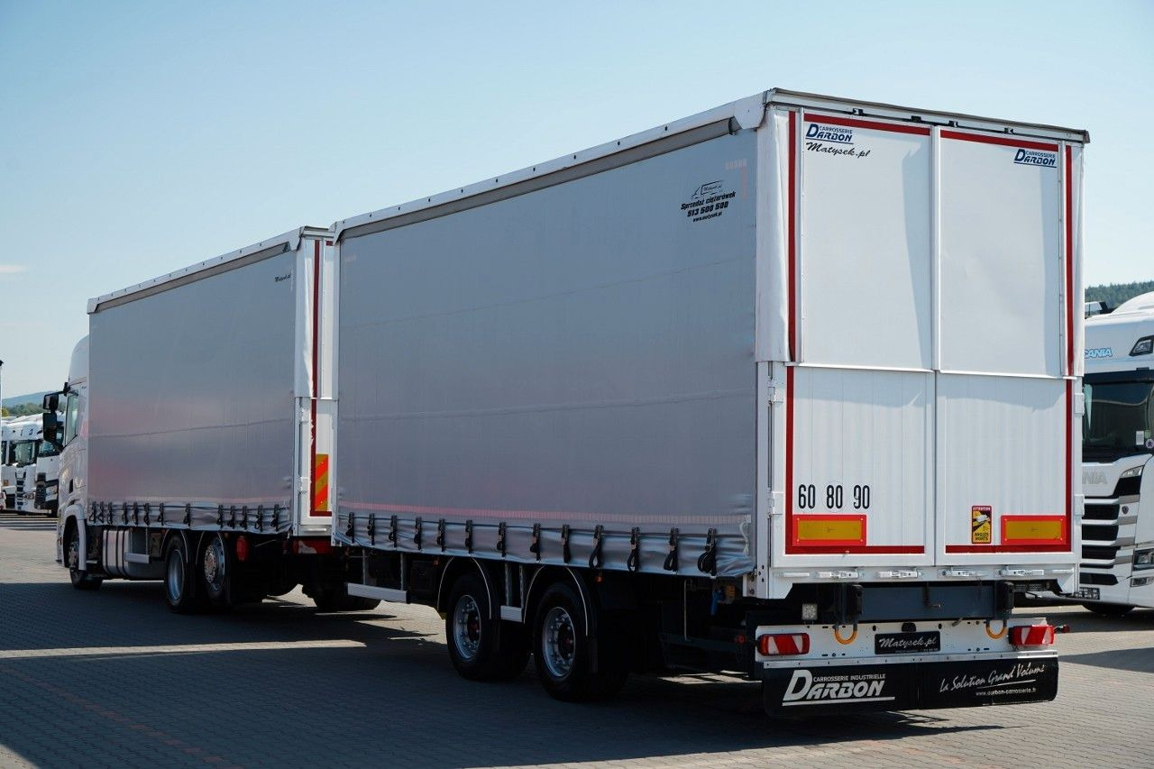 Scania R 450 / ZESTAW TANDEM 120 M3 / PRZEJAZDOWY / OŚ - Камион с брезент: снимка 3 Scania R 450 / ZESTAW TANDEM 120 M3 / PRZEJAZDOWY / OŚ - Камион с брезент: снимка 3
