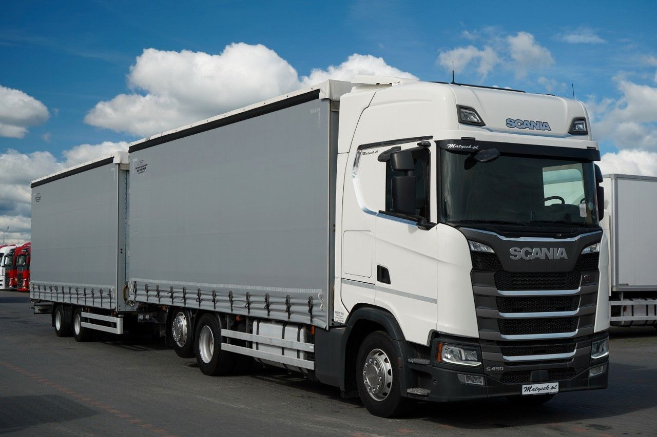Scania S 450 / ZESTAW TANDEM / 120 M3 / I-PARK COOL Scania S 450 / ZESTAW TANDEM / 120 M3 / PO KONTRAKCIE S - Камион с брезент: снимка 1 Scania S 450 / ZESTAW TANDEM / 120 M3 / I-PARK COOL Scania S 450 / ZESTAW TANDEM / 120 M3 / PO KONTRAKCIE S - Камион с брезент: снимка 1