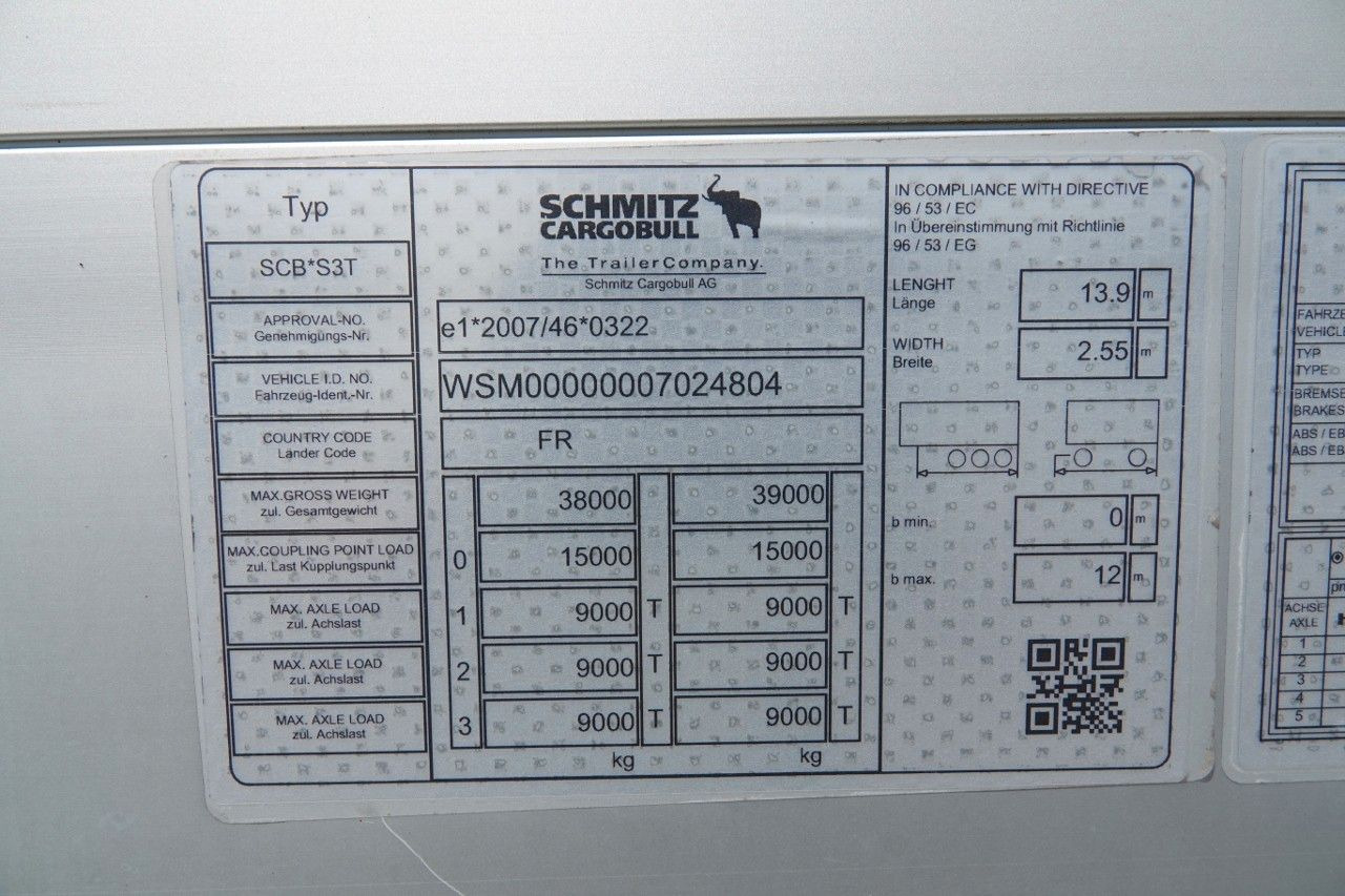 Бордово полуремарке/ Платформа Schmitz Cargobull NACZEPA PLATFORMA / 2019 / OPONY 100% / WAGA: 5: снимка 18