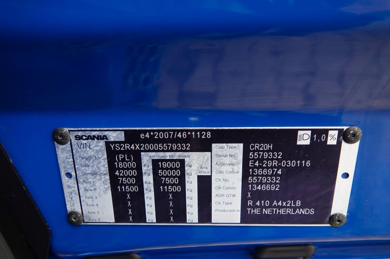Влекач Scania R 410 / LNG / RETARDER / FULL AIRMATIC / 2020 RO: снимка 17