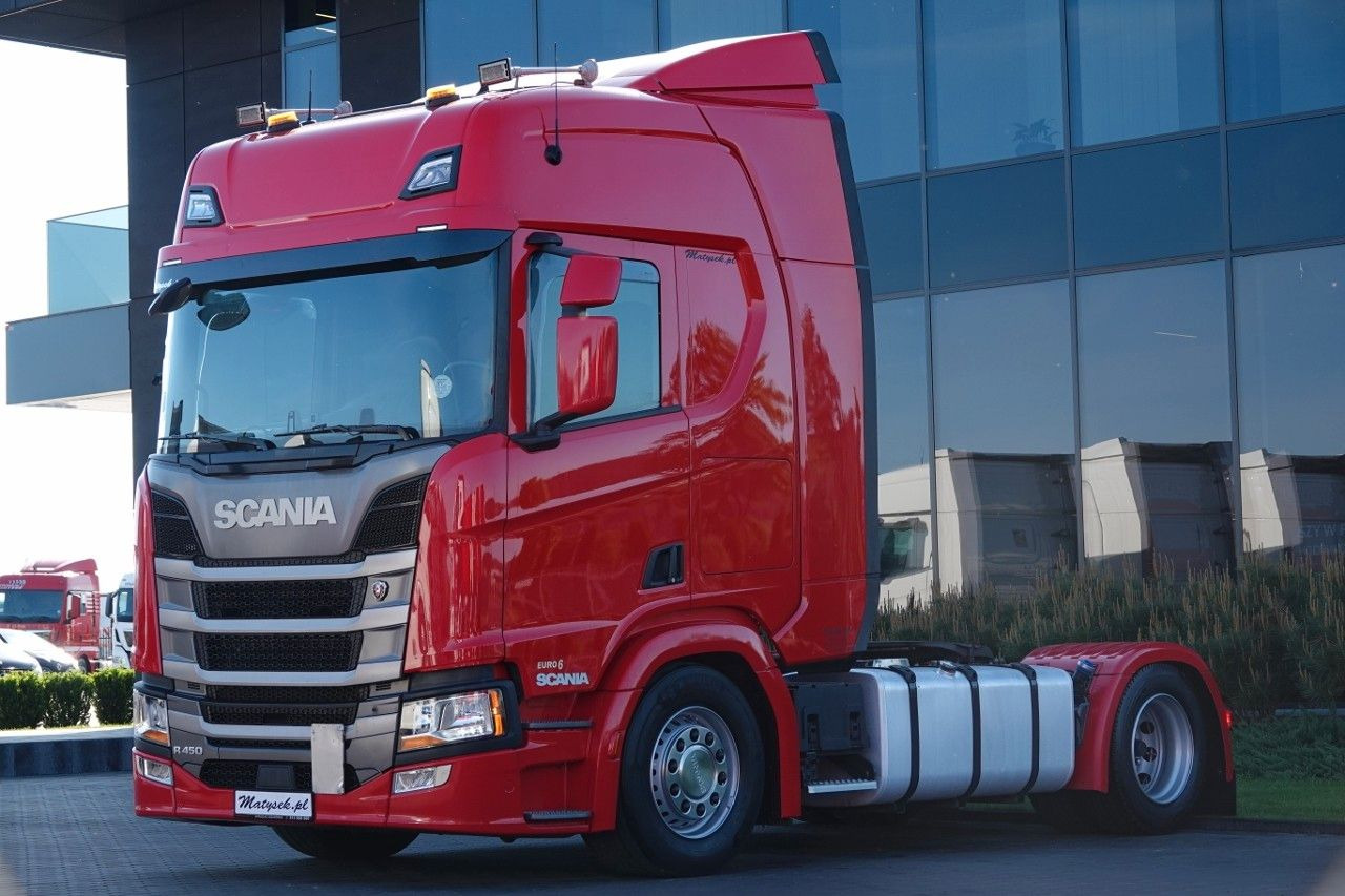 Scania R 450 / LOWDECK / MEGA / OPONY 100% / 2021 / P - Влекач: снимка 1 Scania R 450 / LOWDECK / MEGA / OPONY 100% / 2021 / P - Влекач: снимка 1