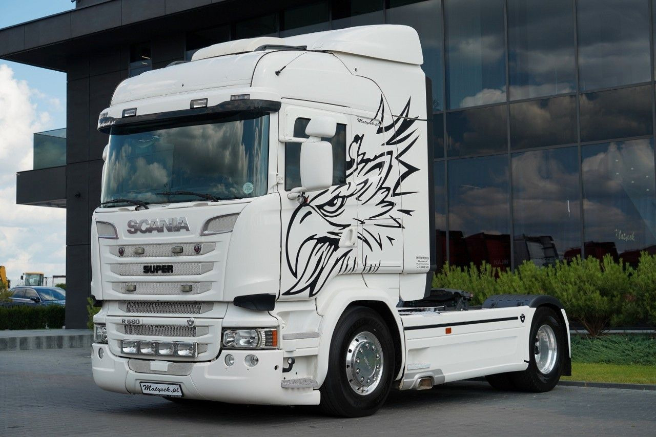 Scania R 580 / V8 / RETARDER / CAŁA NA PODUSZKACH - Влекач: снимка 2 Scania R 580 / V8 / RETARDER / CAŁA NA PODUSZKACH - Влекач: снимка 2