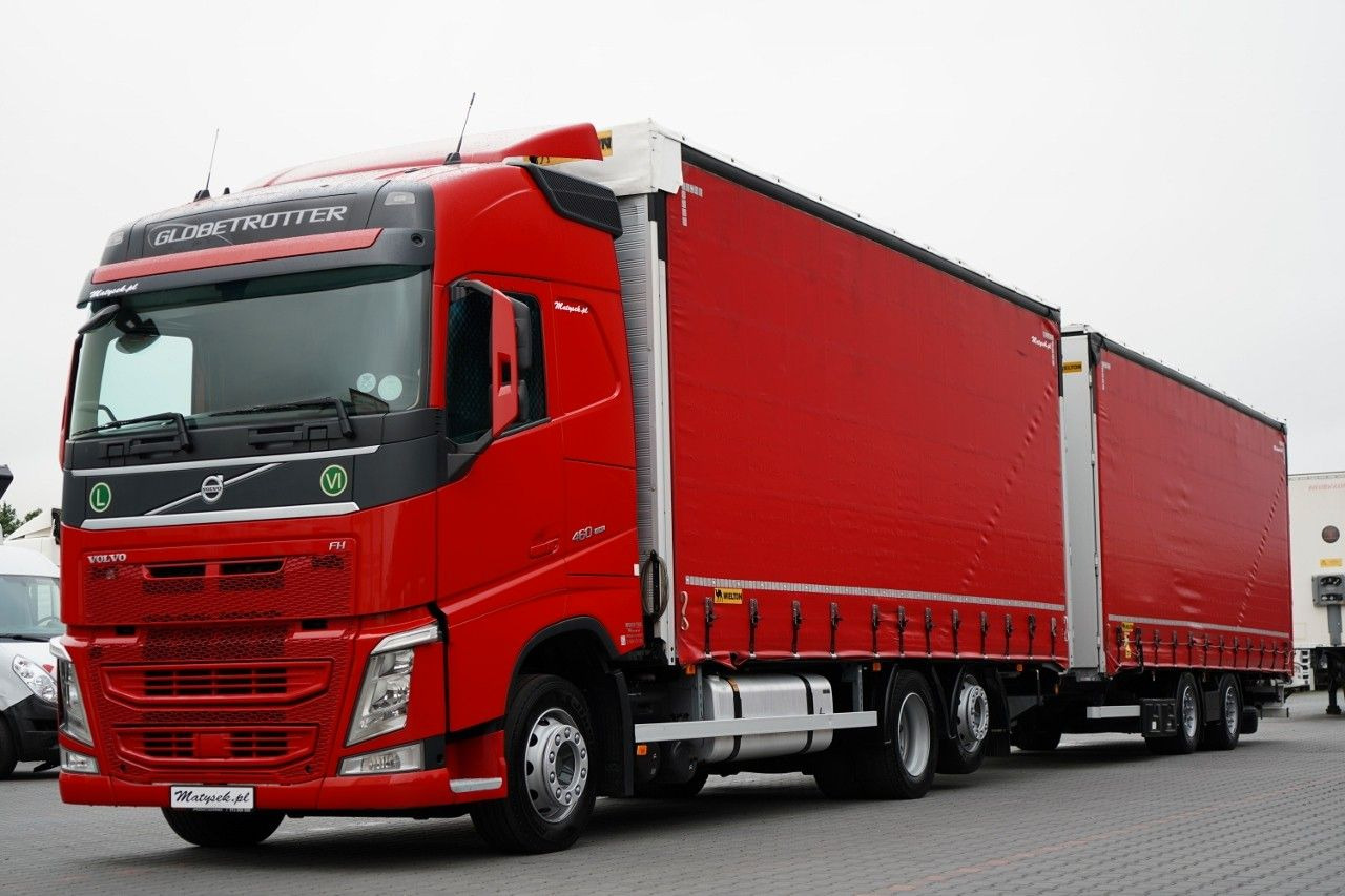 Volvo FH 460 / I-SAVE / ZESTAW TANDEM 120 M3 / PRZEJAZ - Камион с брезент: снимка 1 Volvo FH 460 / I-SAVE / ZESTAW TANDEM 120 M3 / PRZEJAZ - Камион с брезент: снимка 1