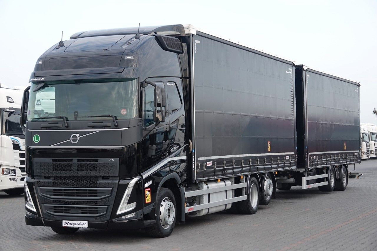 Volvo FH 500 / I-SAVE / XL / ZESTAW TANDEM PRZEJAZDOWY - Камион с брезент: снимка 2 Volvo FH 500 / I-SAVE / XL / ZESTAW TANDEM PRZEJAZDOWY - Камион с брезент: снимка 2