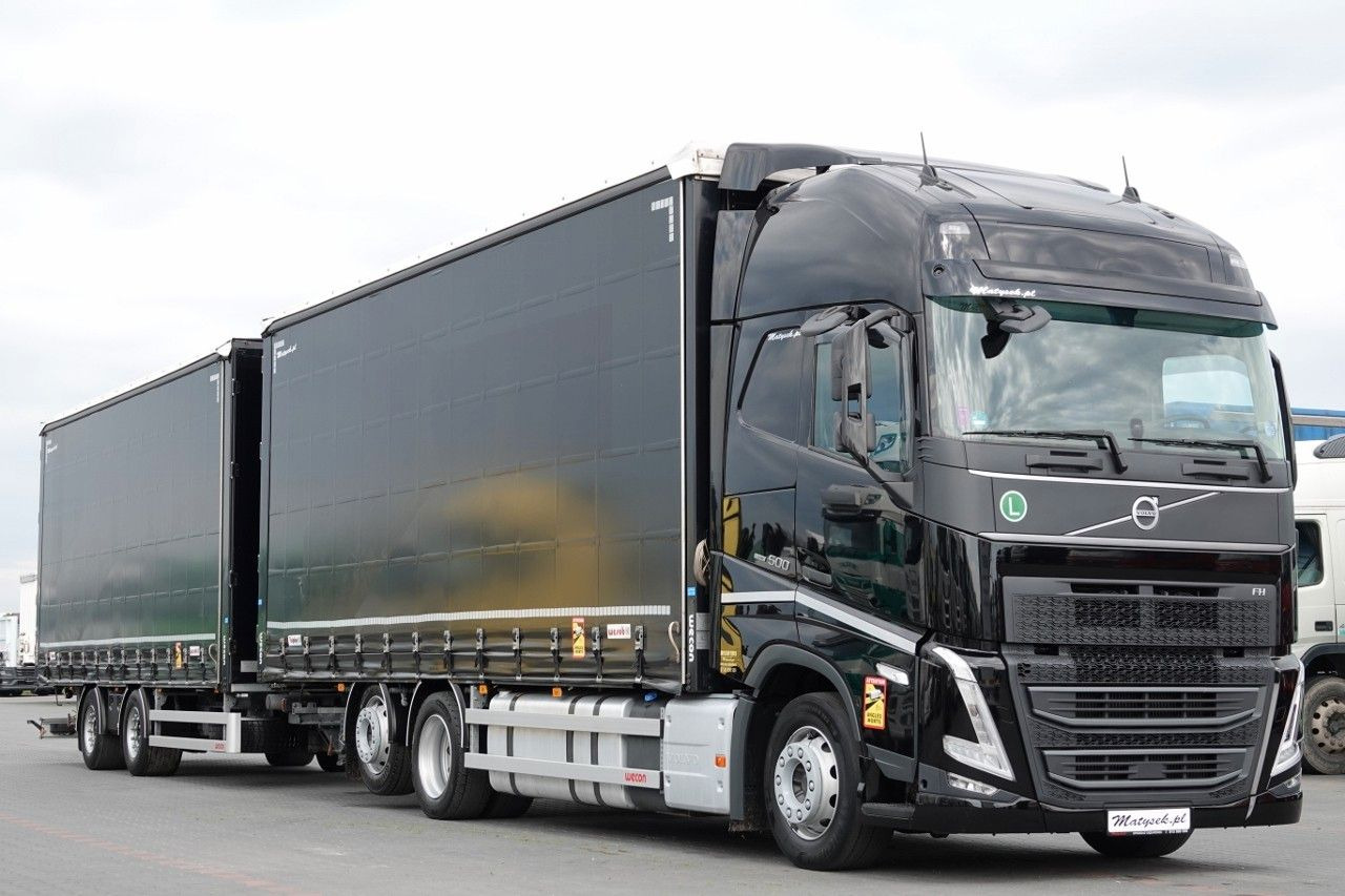 Volvo FH 500 / I-SAVE / XL / ZESTAW TANDEM PRZEJAZDOWY - Камион с брезент: снимка 5 Volvo FH 500 / I-SAVE / XL / ZESTAW TANDEM PRZEJAZDOWY - Камион с брезент: снимка 5