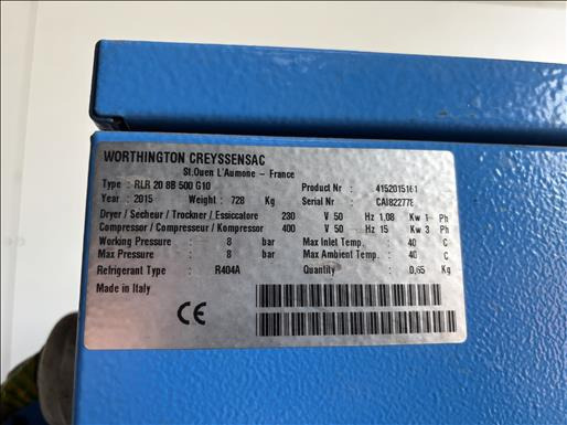 Машина за ХВП Worthington Creyssensac RLR208B500G10 Air compressor: снимка 6