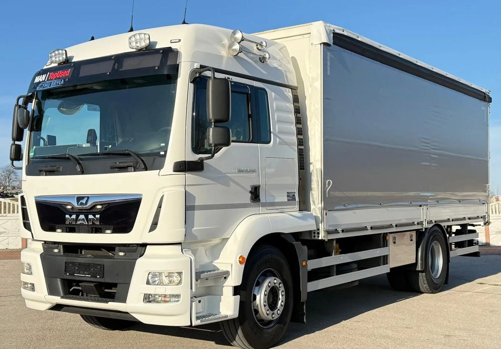 MAN TGM 15.290/E6/FIRANKA/BURTO-FIRANKA/SZKOŁA JAZDY/MAŁY ROZSTAW OSI/16PALET/WINDA/NISKI PRZEBIEG/2019/SERWISOWANY/JAK NOWY - Камион с брезент: снимка 2 MAN TGM 15.290/E6/FIRANKA/BURTO-FIRANKA/SZKOŁA JAZDY/MAŁY ROZSTAW OSI/16PALET/WINDA/NISKI PRZEBIEG/2019/SERWISOWANY/JAK NOWY - Камион с брезент: снимка 2