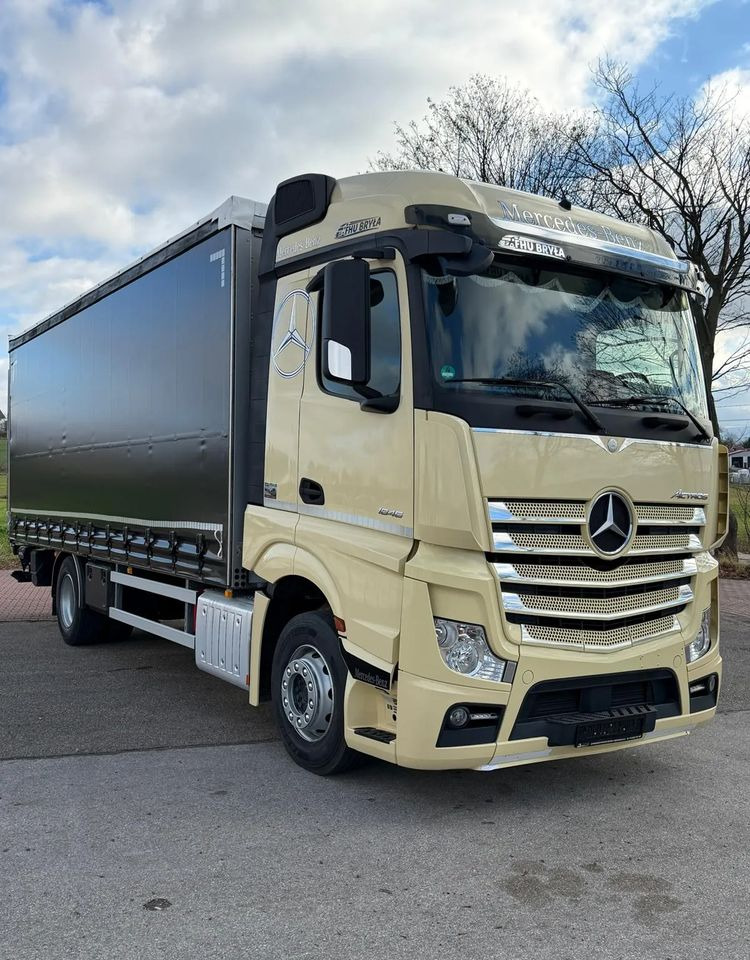 Mercedes-Benz ACTROS 1846 / FIRANKA / WINDA / 18 EUROPALET / AUTOMAT / Z NIEMIEC / 2019 / PRZEBIEG 370 TYŚ KM - Камион с брезент: снимка 1 Mercedes-Benz ACTROS 1846 / FIRANKA / WINDA / 18 EUROPALET / AUTOMAT / Z NIEMIEC / 2019 / PRZEBIEG 370 TYŚ KM - Камион с брезент: снимка 1