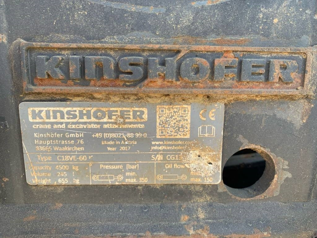 Kinshofer C18VE-60 - Грайфер за Строителна техника: снимка 4 Kinshofer C18VE-60 - Грайфер за Строителна техника: снимка 4