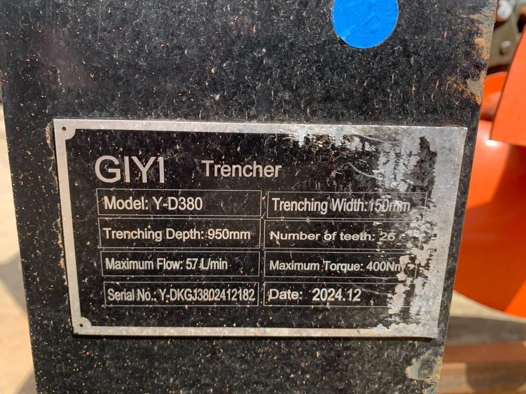 GIYI D380 TRENCHER - Прикачен инвентар за Строителна техника: снимка 4 GIYI D380 TRENCHER - Прикачен инвентар за Строителна техника: снимка 4