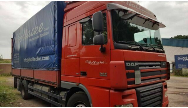 DAF 105-410 XF Plane Spriegel German Truck - Камион с брезент: снимка 1 DAF 105-410 XF Plane Spriegel German Truck - Камион с брезент: снимка 1