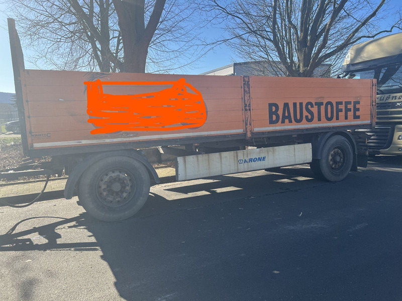 Krone Baustoff Anhänger Luftgefedert ABS - Бордово ремарке/ Платформа: снимка 1 Krone Baustoff Anhänger Luftgefedert ABS - Бордово ремарке/ Платформа: снимка 1