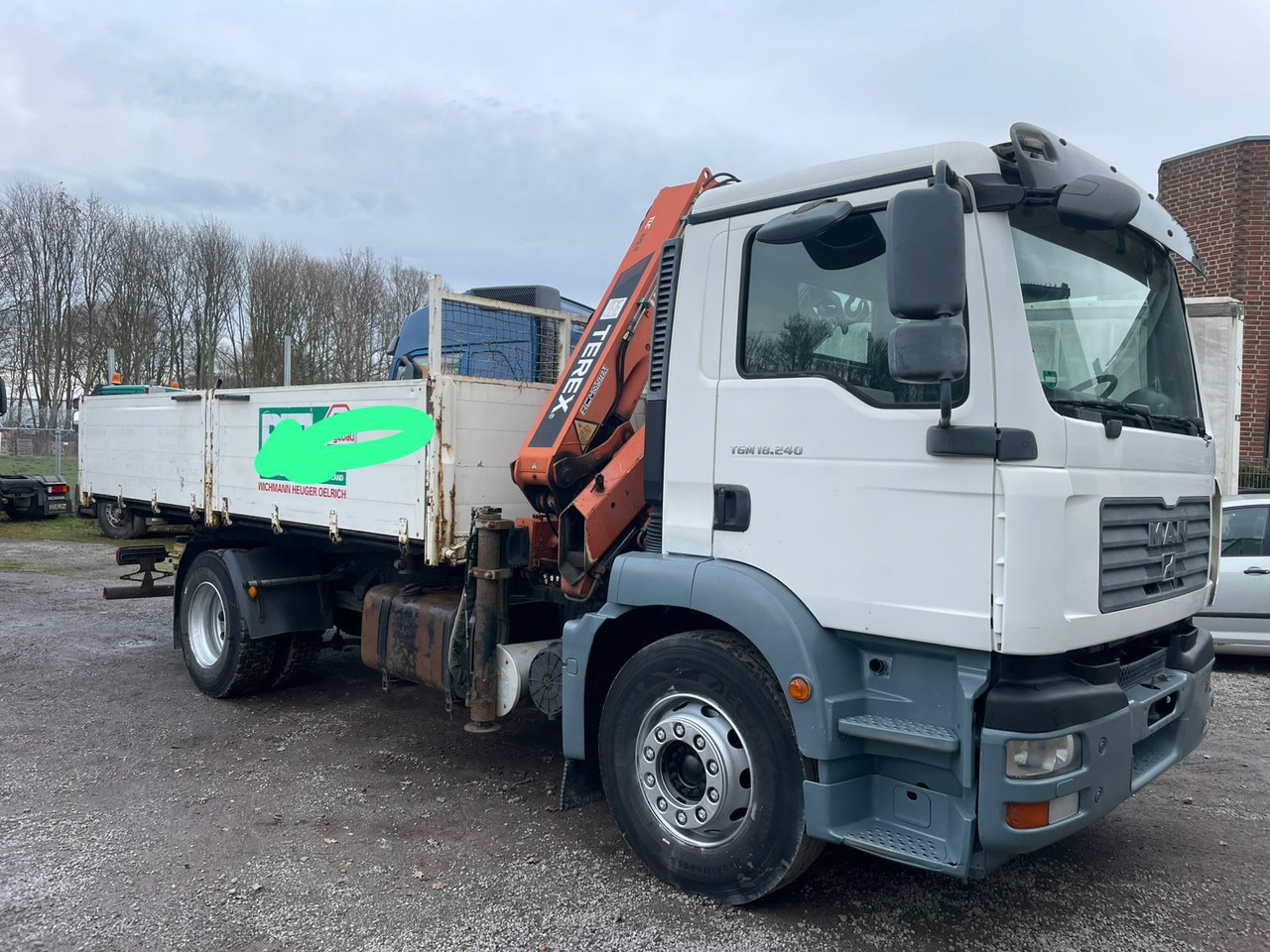 MAN TGM 18.240PS 4x2 3.S-Kipper mit Kran - Самосвал камион, Камион с кран: снимка 4 MAN TGM 18.240PS 4x2 3.S-Kipper mit Kran - Самосвал камион, Камион с кран: снимка 4