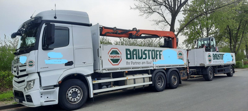 Mercedes-Benz 2545 Actros Pritsche Kran Palfinger PK21001 - Бордови камион, Камион с кран: снимка 1 Mercedes-Benz 2545 Actros Pritsche Kran Palfinger PK21001 - Бордови камион, Камион с кран: снимка 1